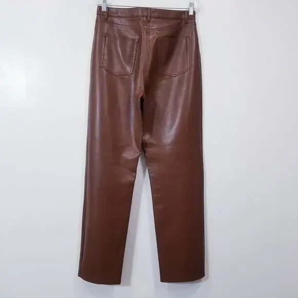 Aritzia Wilfred Soft Vegan Leather High Waisted Pants - Picture 4 of 13